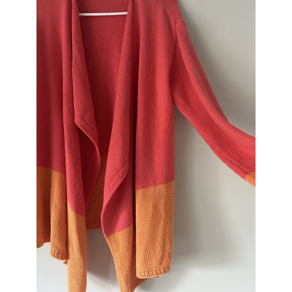 J. Jill Open Front Waterfall Cardigan Size Small Cotton Blend Fall - Picture 3 of 12